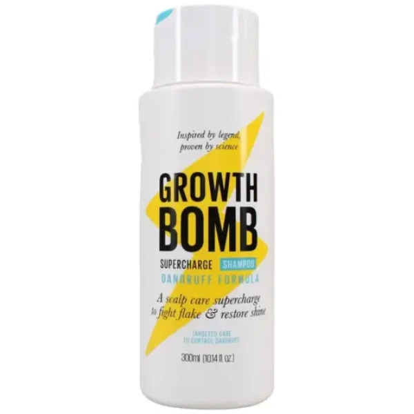 Growth Bomb Supercharge Dandruff Shampoo 300ml - Scalp Care and restore shine