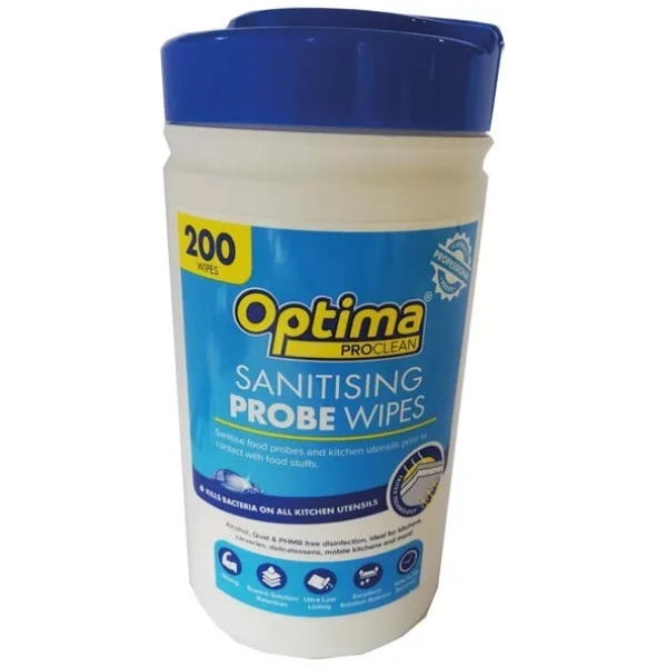 Optima Sanitising Proclean Probe Wipes x 200 Professional Grade catering